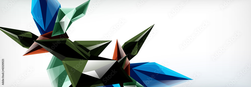 Vector 3d triangles and pyramids abstract background for business or technology presentations, internet posters or web brochure covers Vector 3d triangles and pyramids abstract background for business or technology presentations, internet posters or web brochure covers