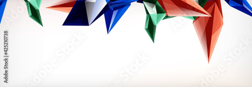 Vector 3d triangles and pyramids abstract background for business or technology presentations, internet posters or web brochure covers