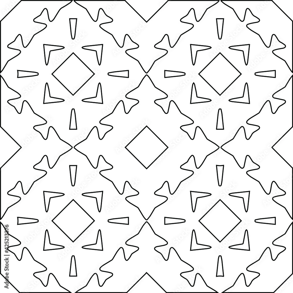 Geometric vector pattern with triangular elements. Seamless abstract ornament for wallpapers and backgrounds. Black and white colors. Geometric vector pattern with triangular elements. Seamless abstract ornament for wallpapers and backgrounds. Black and white colors.