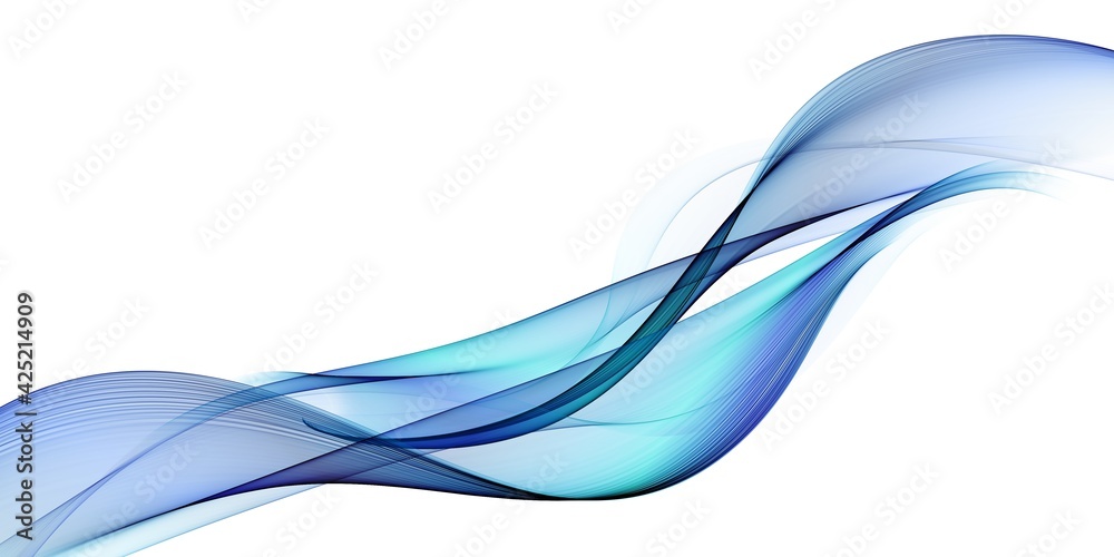 Naklejka premium Color light blue abstract waves design 