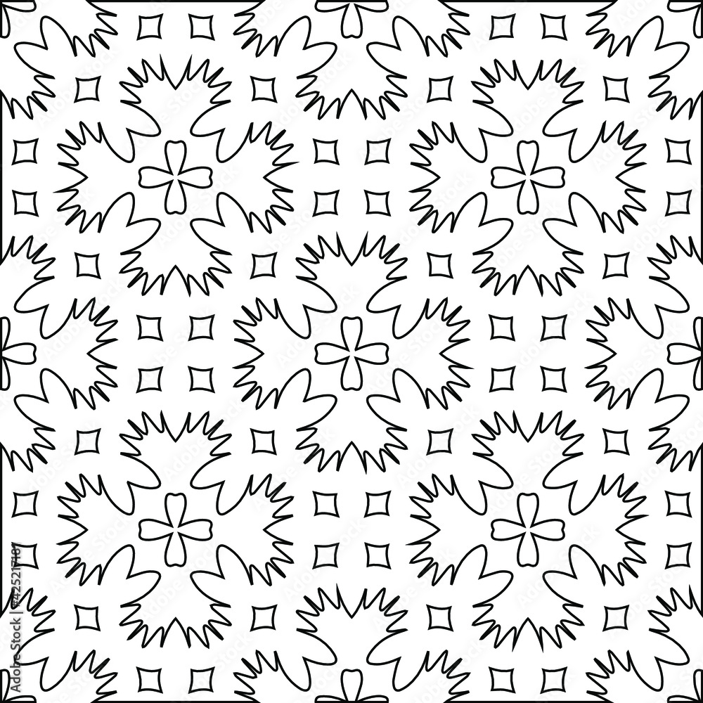 Geometric vector pattern with triangular elements. Seamless abstract ornament for wallpapers and backgrounds. Black and white colors. Geometric vector pattern with triangular elements. Seamless abstract ornament for wallpapers and backgrounds. Black and white colors.