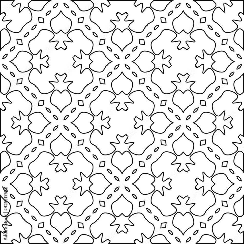 Geometric vector pattern with triangular elements. Seamless abstract ornament for wallpapers and backgrounds. Black and white colors. Geometric vector pattern with triangular elements. Seamless abstract ornament for wallpapers and backgrounds. Black and white colors.