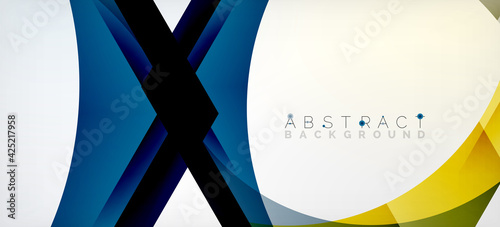 Vector color hexagons geometric abstract background