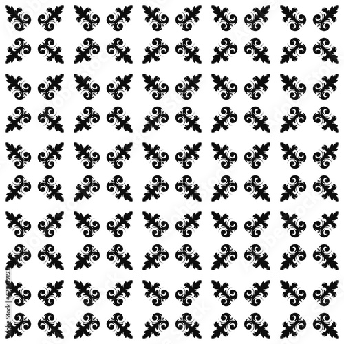 Abstract of diagonal javelin pattern. Designdamask style black on white background. Design print for illustration  texture  wallpaper  background.