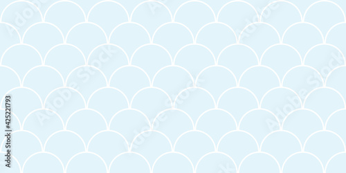 Geometric abstract blue shell vector pattern background