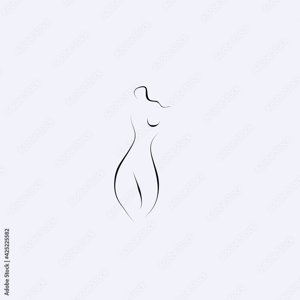 illustration of a woman logo design illustration of a woman logo design
