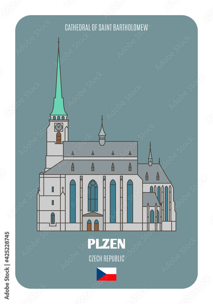 Cathedral of Saint Bartholomew in Plzen, Czech Republic