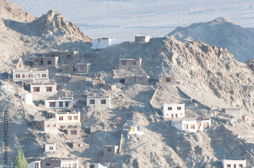 view of the city of Leh Ladakh photo