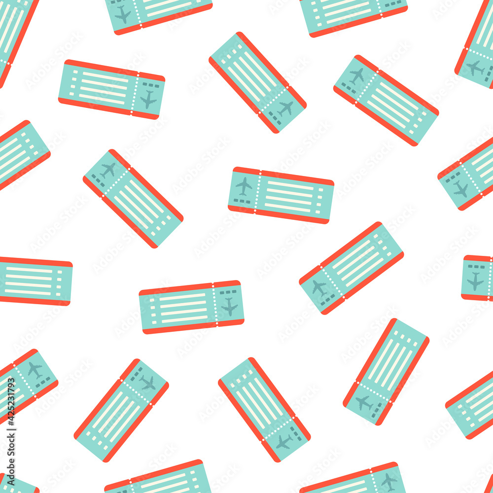 airline tickets seamless pattern on white background airline tickets seamless pattern on white background