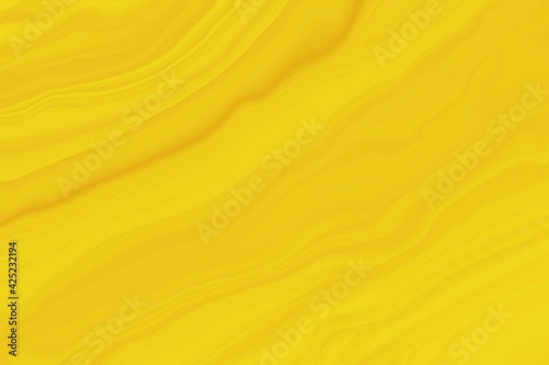Background of yellow waves texture, liquid marble effect wallpaper. © Emotion Ville