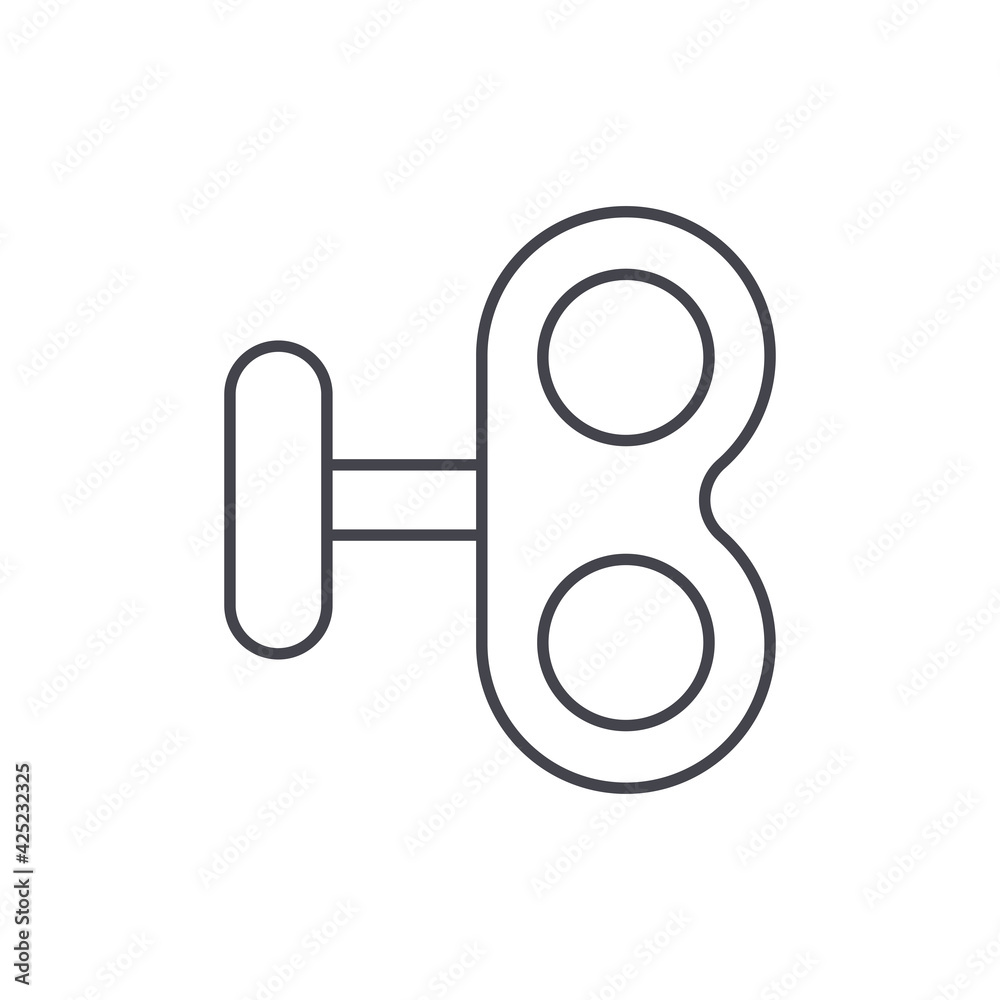 Wind up key icon. Robotics symbol modern, simple, vector, icon for website design, mobile app, ui. Vector Illustration Wind up key icon. Robotics symbol modern, simple, vector, icon for website design, mobile app, ui. Vector Illustration
