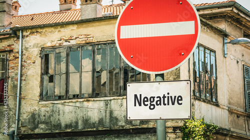 Street Sign to Affirmative versus Negative