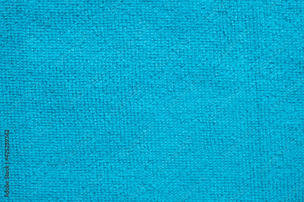 Blue terry towel texture close up