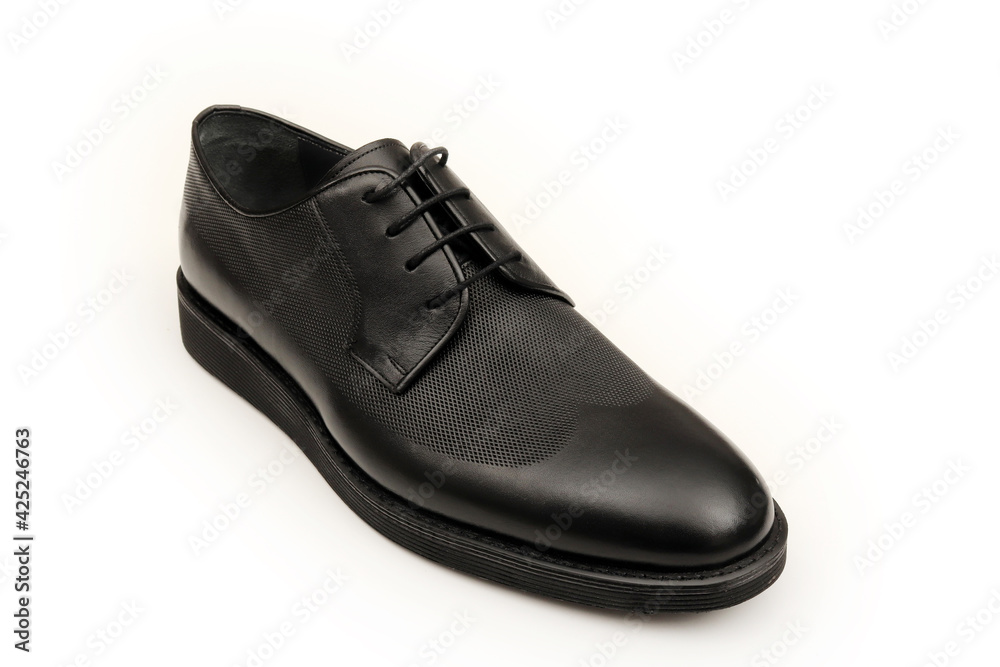 Elegant  handmade leather black shoes