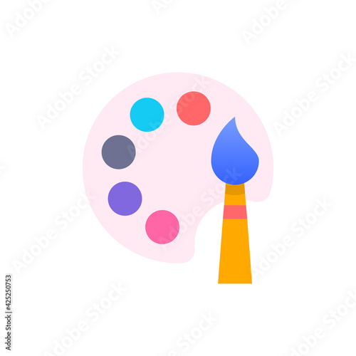 Paint swatch Vector Flat Illustration Style Icon. EPS 10 File