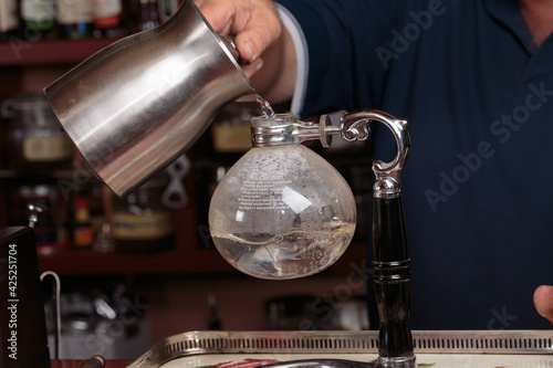 Vacuum siphon classic coffee maker.