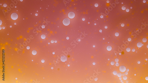 Fluid inkscape art. Colorful abstract painting with small bubbles and patterns.