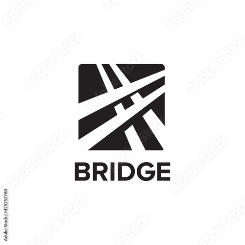 Bridge shadow logo design template