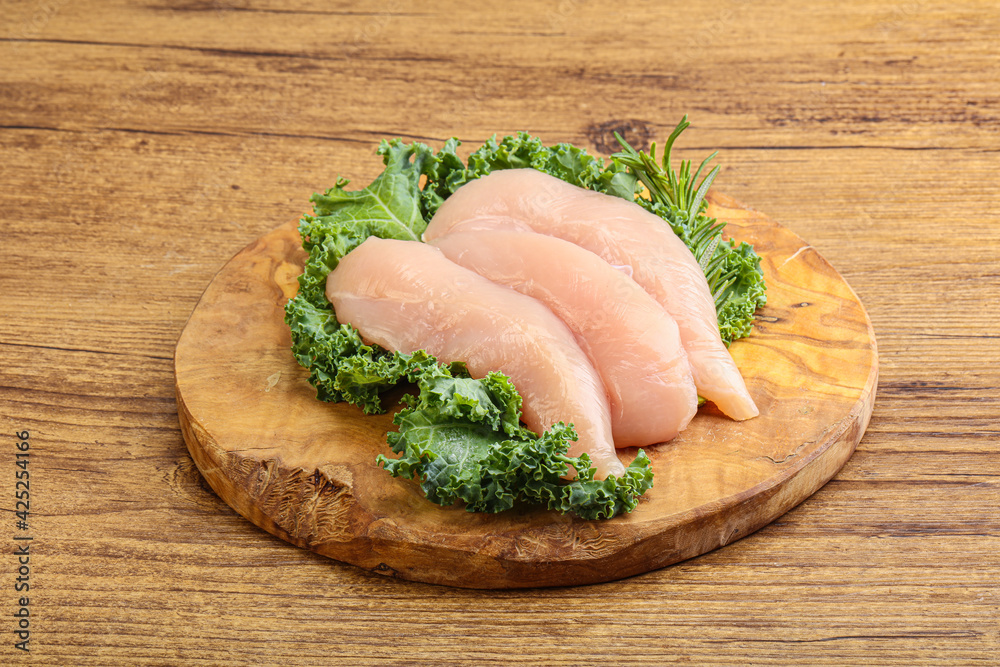 Raw small chicken fillet for cooking Raw small chicken fillet for cooking