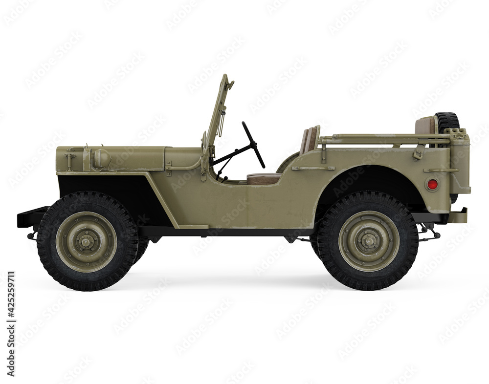 Military Vehicle Car Isolated Military Vehicle Car Isolated