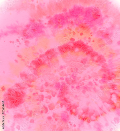 Pink Tie Dye Swirl. Abstract Texture with Watercolor Circle. Color Painting. Tye Dye Spiral Pattern. Hippie Light Effects. Artistic Design for Material Shirt. Circular Print. Red Tie Dye Swirl.