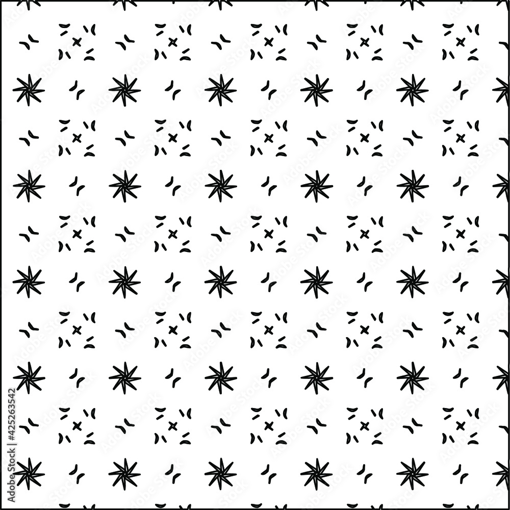 Naklejka premium Geometric vector pattern with triangular elements. Seamless abstract ornament for wallpapers and backgrounds. Black and white colors.