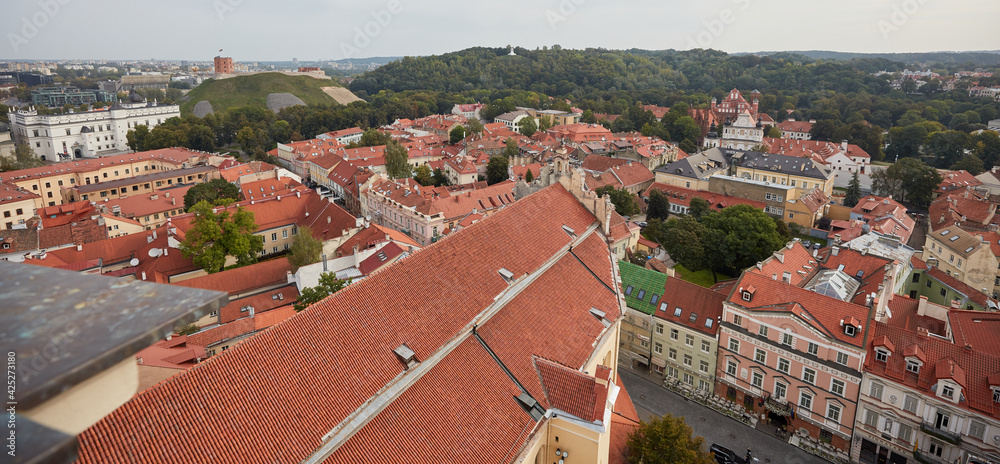 Obraz premium Panorama of Vilnius Lithuania September 9, 2018