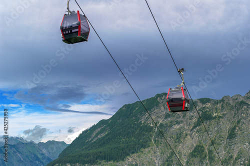 Cable car Fellhorn in the Alps Bavaria Germany