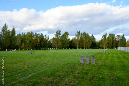 Mass graves at the German military cemetery at the Memorial complex "Peace Park", Rzhev, Tver region, Russian Federation, September 19, 2020
