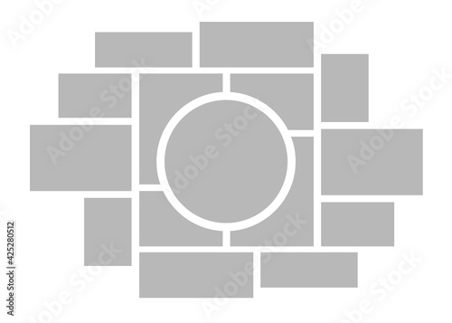 Collage mood board. Branding presentations. Mosaic mood board. Vector image collections