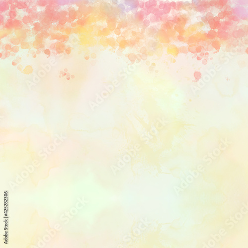 水彩タッチのピンク系の温かみのある背景イラスト