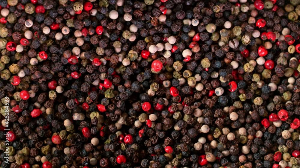 Super Slow Motion Shot of Moving Color Pepper Background at 1000fps. Super Slow Motion Shot of Moving Color Pepper Background at 1000fps.