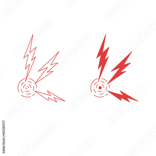 Pain area icon isolated on white background