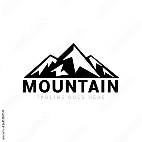 Mountain logo icon vector template.