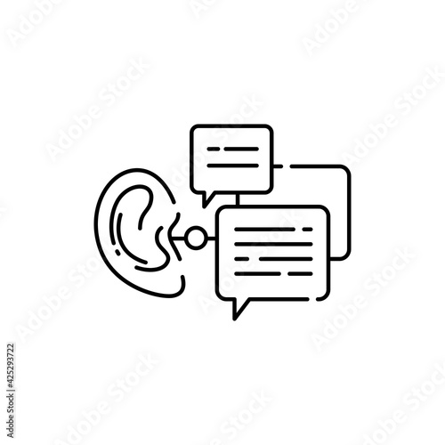 Rumors olor line icon. Pictogram for web page, mobile app, promo.
