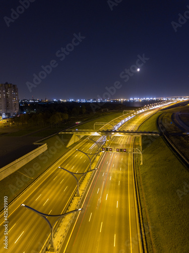 Evening St. Petersburg from a drone