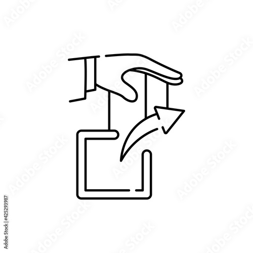 Link manipulation olor line icon. Pictogram for web page, mobile app, promo. photo