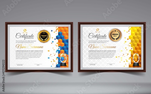 Modern certificate template