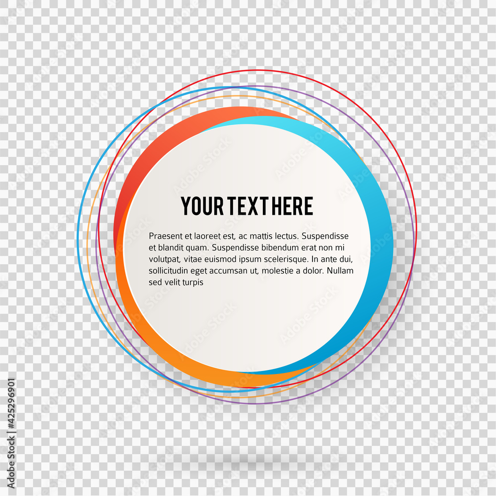 Label blank template, white background and Blurry gradient with lines circle ring. Vector illustration EPS 10. Modern design editable layout title page for new product newsletters, web banners Label blank template, white background and Blurry gradient with lines circle ring. Vector illustration EPS 10. Modern design editable layout title page for new product newsletters, web banners