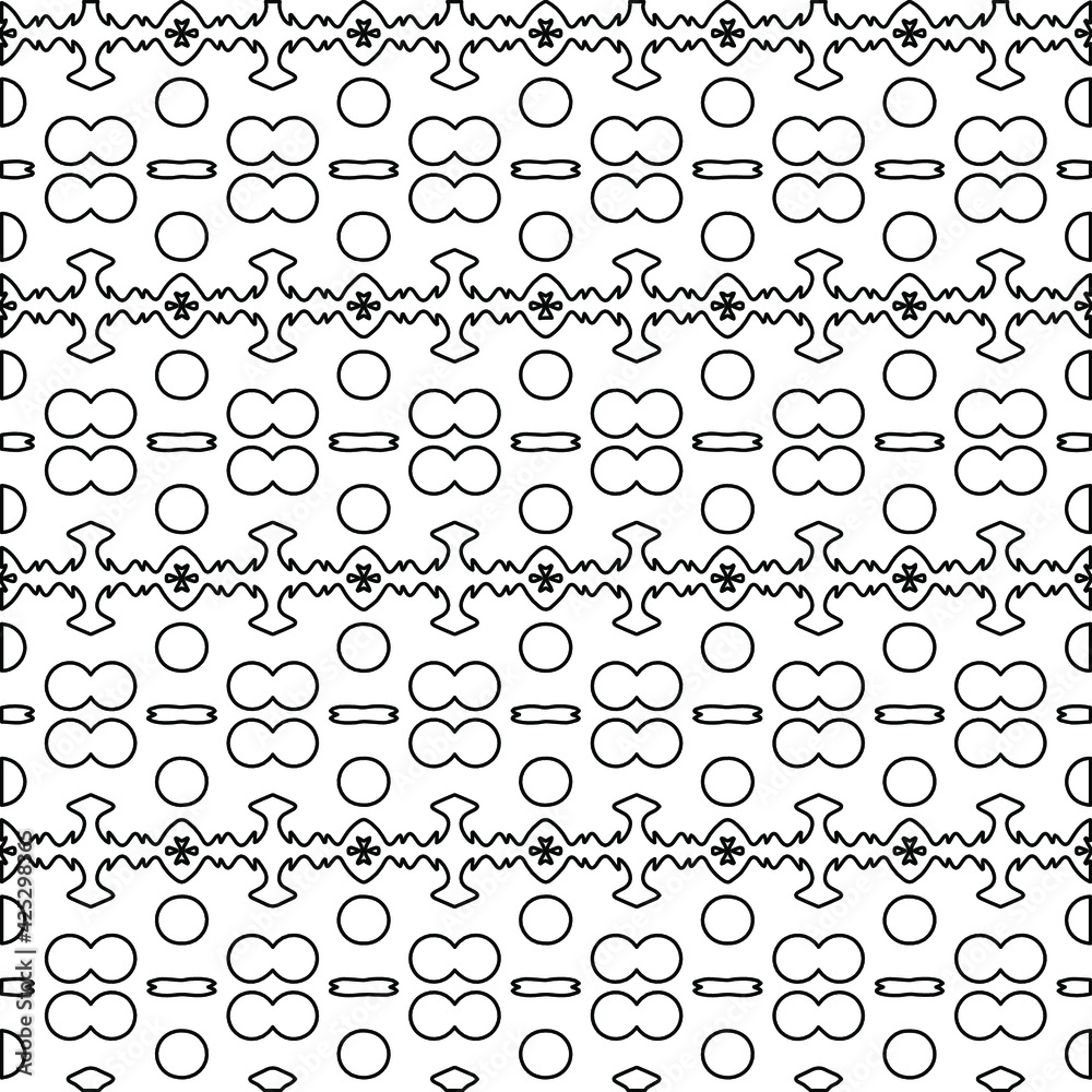 Geometric vector pattern with triangular elements. Seamless abstract ornament for wallpapers and backgrounds. Black and white colors. Geometric vector pattern with triangular elements. Seamless abstract ornament for wallpapers and backgrounds. Black and white colors.