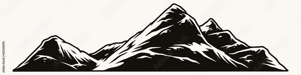 Vintage mountain template Stock Vector | Adobe Stock