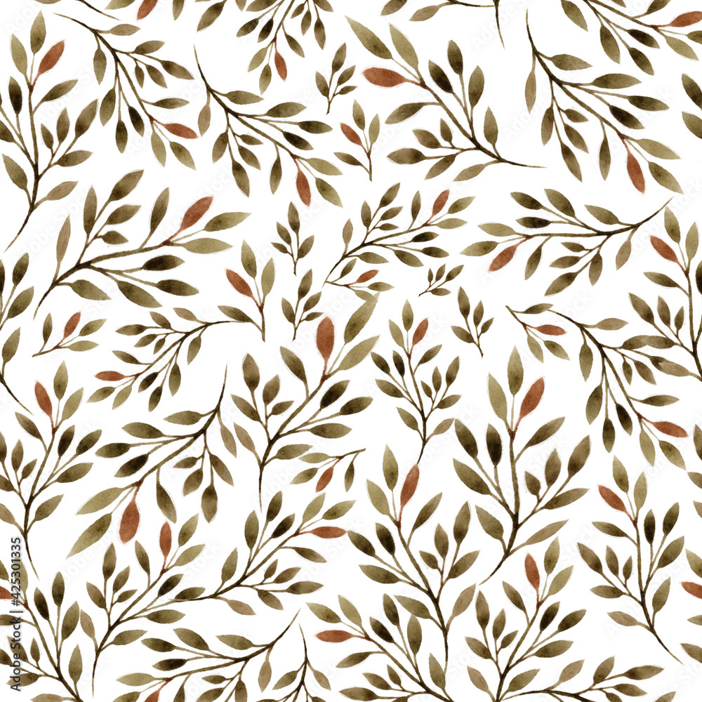 digital paper green leaves background seamless floral pattern simple doodle cute print for for textiles, wallpaper, wedding pictures and invitations hand painted watercolor illustration digital paper green leaves background seamless floral pattern simple doodle cute print for for textiles, wallpaper, wedding pictures and invitations hand painted watercolor illustration