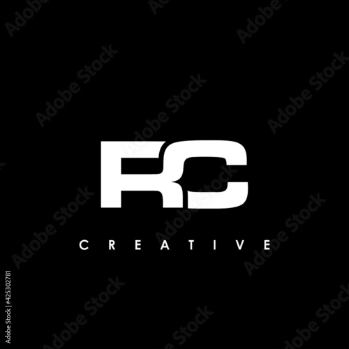 RC Letter Initial Logo Design Template Vector Illustration
