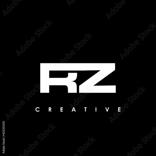 RZ Letter Initial Logo Design Template Vector Illustration
