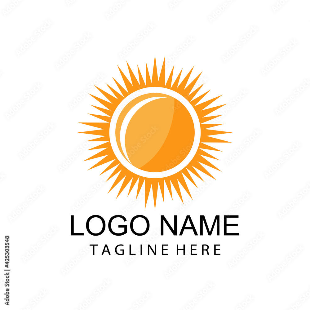 Fototapeta premium Sun Vector illustration Icon Logo Template design