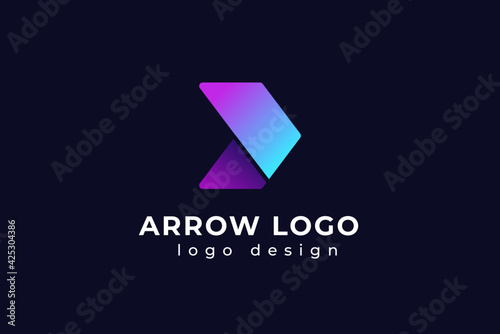 right arrow logo. vector logo template