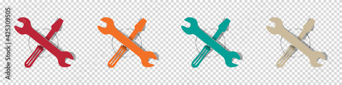 Tool Icons - Colorful Vector Illustrations Set - Isolated On Transparent Background