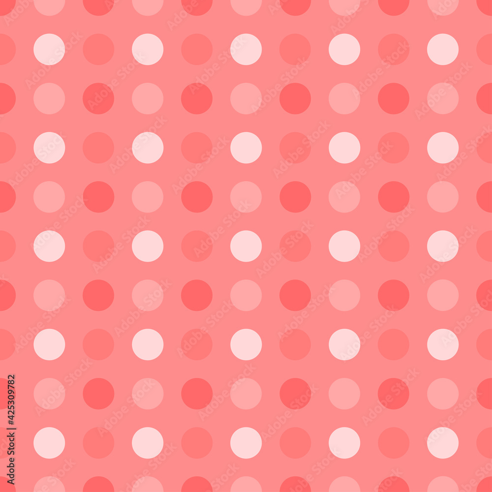 Vintage polka dots in vanilla pink tones