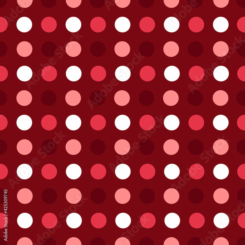 Vintage polka dots in burgundy pink tones