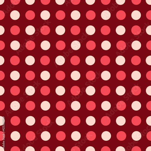 Vintage polka dots in burgundy pink tones